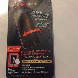 Glass screen protector with privacy film